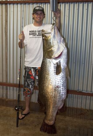 Platypus lands world record barra